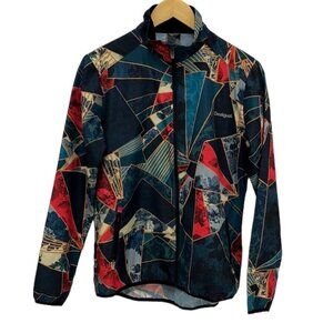 Desigual Jacket Women's Size Medium Nylon Zip Up Wind Breaker Geographic